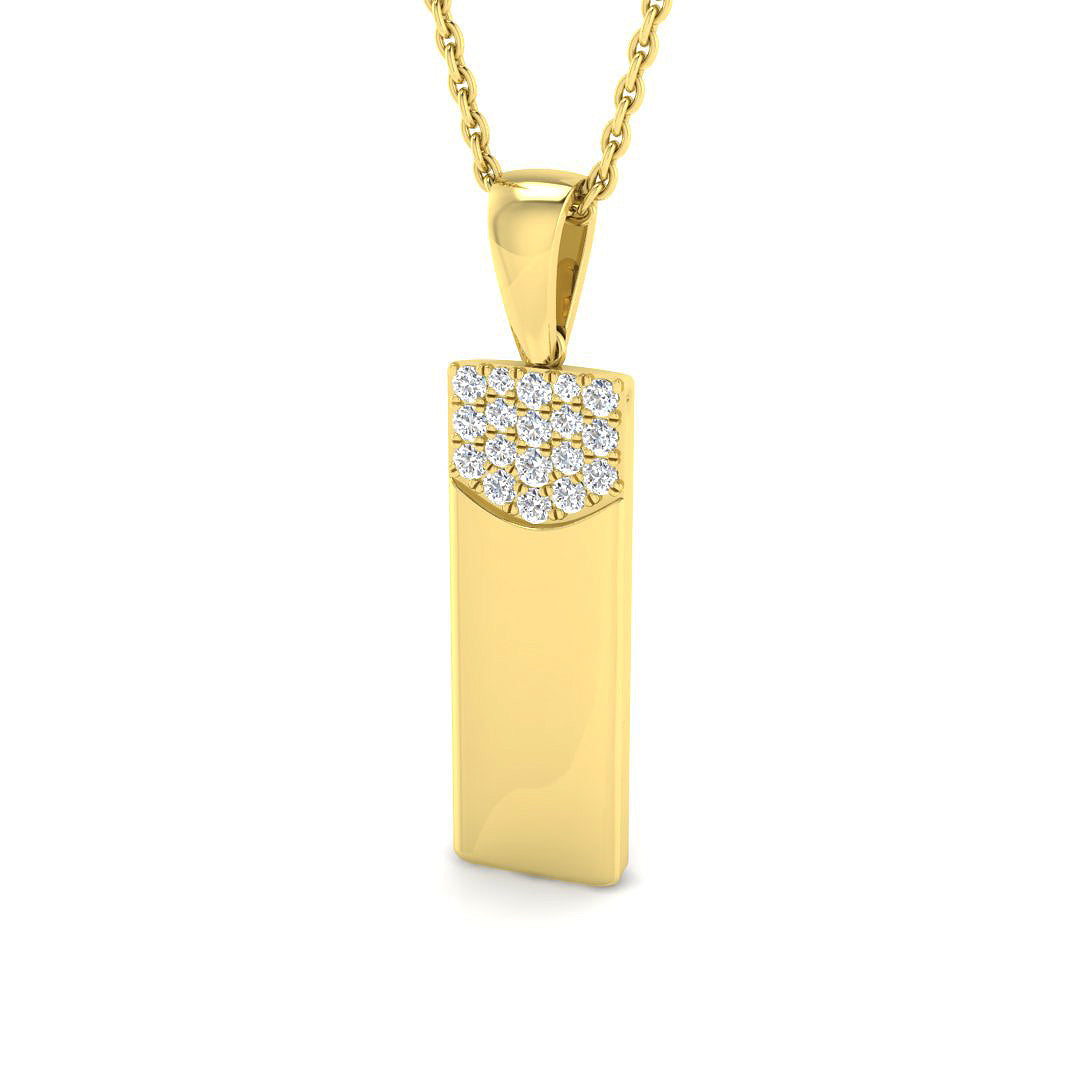 18ct Yellow Gold 0.13ct G SI2 Diamond Pendant