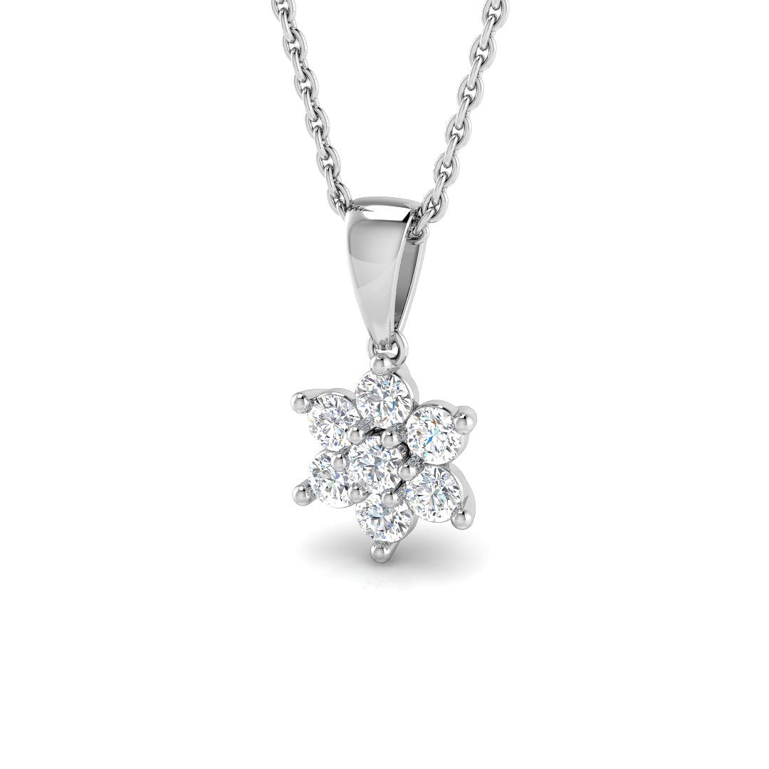 9ct White Gold 0.31ct G SI2 Diamond Pendant