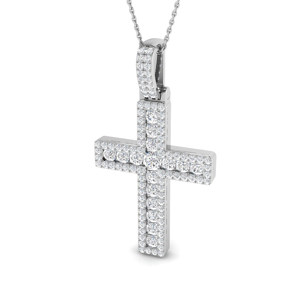9ct White Gold 1.93ct G SI2 Diamond Pendant