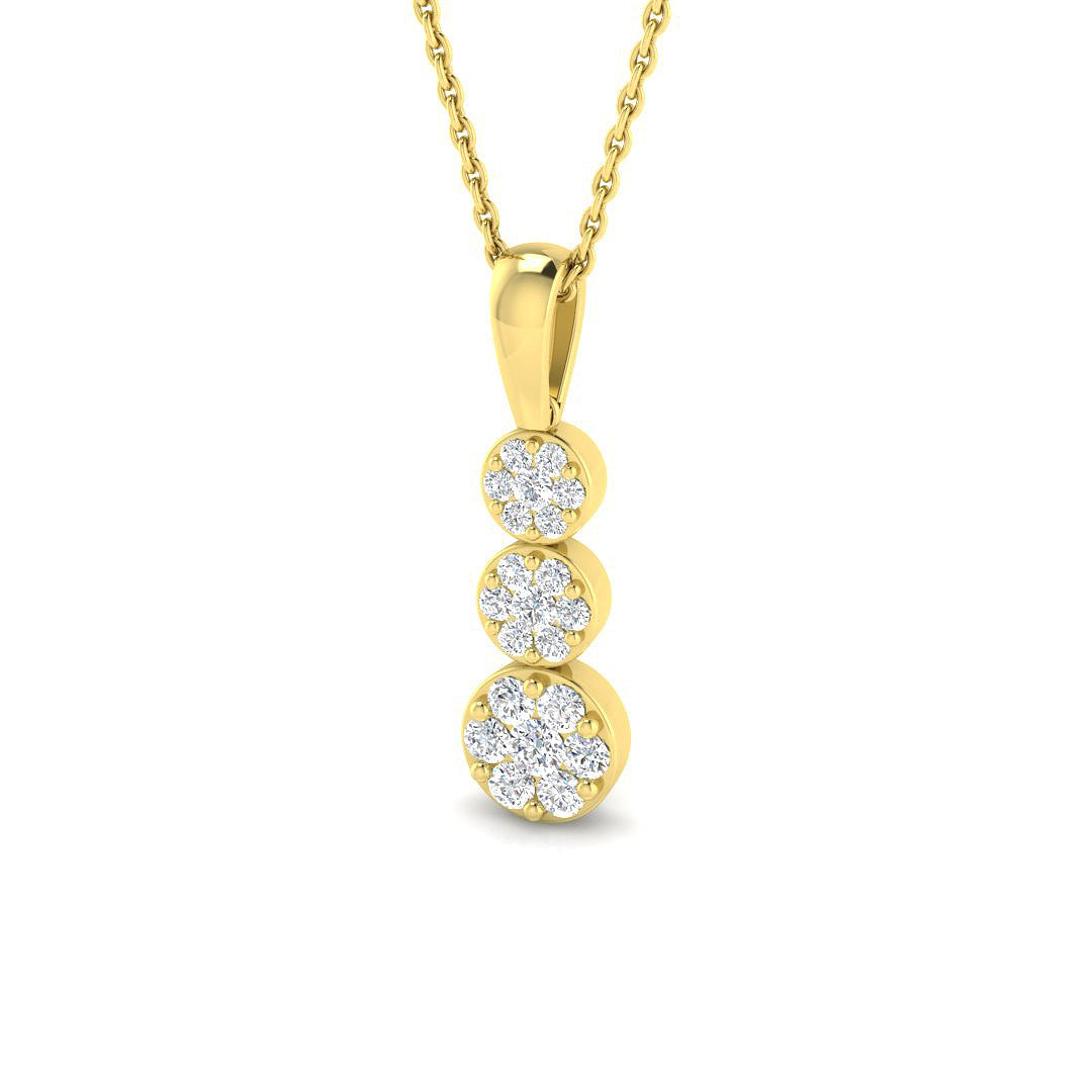 9ct Yellow Gold 0.37ct G I1 Diamond Pendant