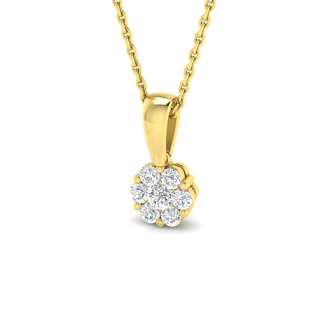 9ct Yellow Gold 0.26ct G I1 Diamond Pendant