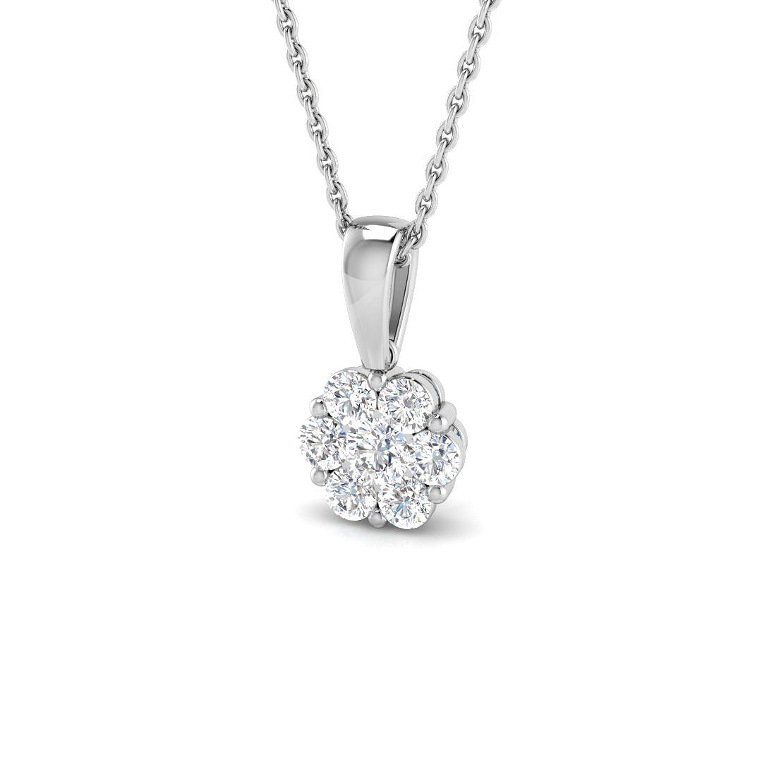 9ct White Gold 0.47ct G I1 Diamond Pendant
