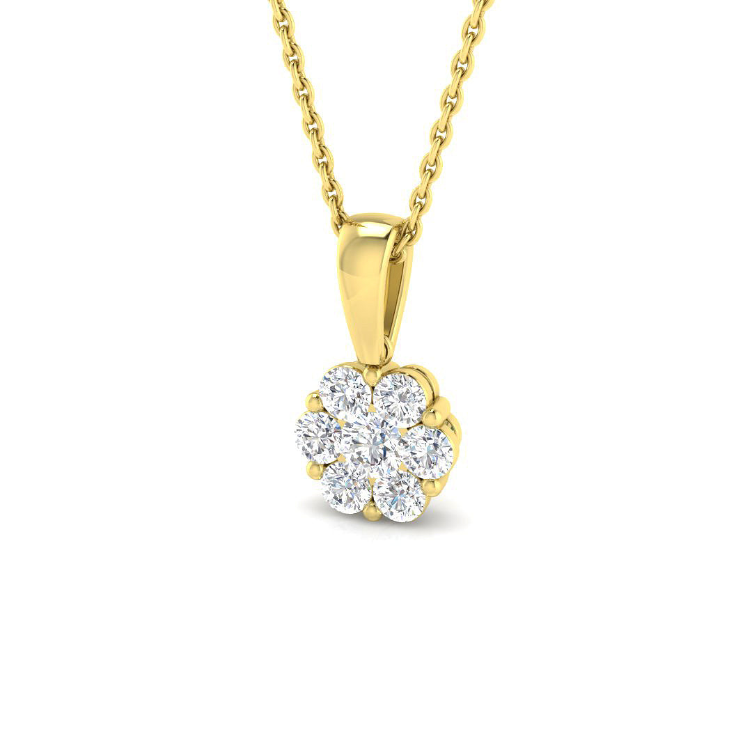 9ct Yellow Gold 0.47ct G I1 Diamond Pendant