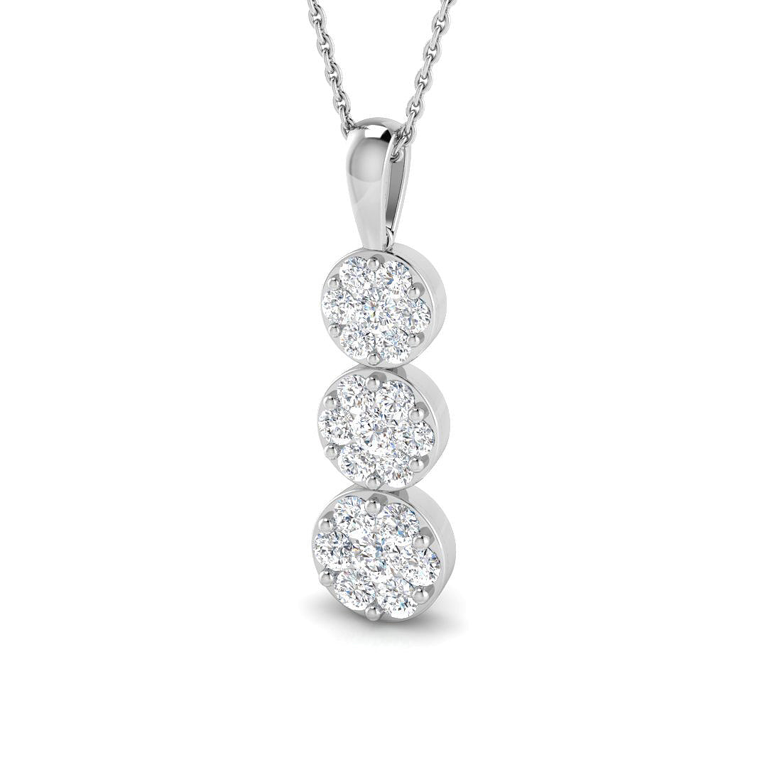 9ct White Gold 1.02ct G I1 Diamond Pendant