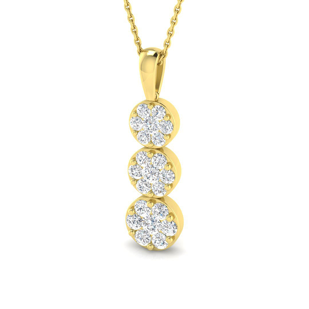 9ct Yellow Gold 1.02ct G I1 Diamond Pendant