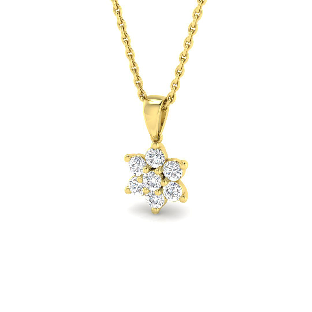 9ct Yellow Gold 0.32ct G I1 Diamond Pendant