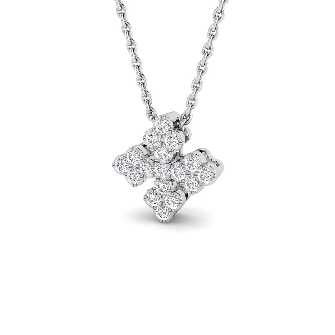 9ct White Gold 0.19ct G SI2 Diamond Pendant
