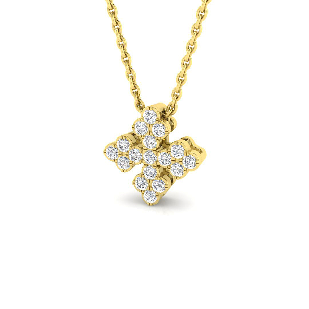 9ct Yellow Gold 0.19ct G SI2 Diamond Pendant