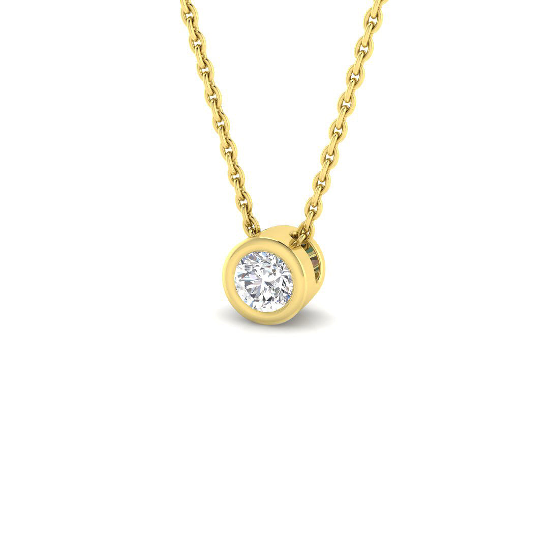 9ct Yellow Gold 0.17ct G SI2 Diamond Pendant