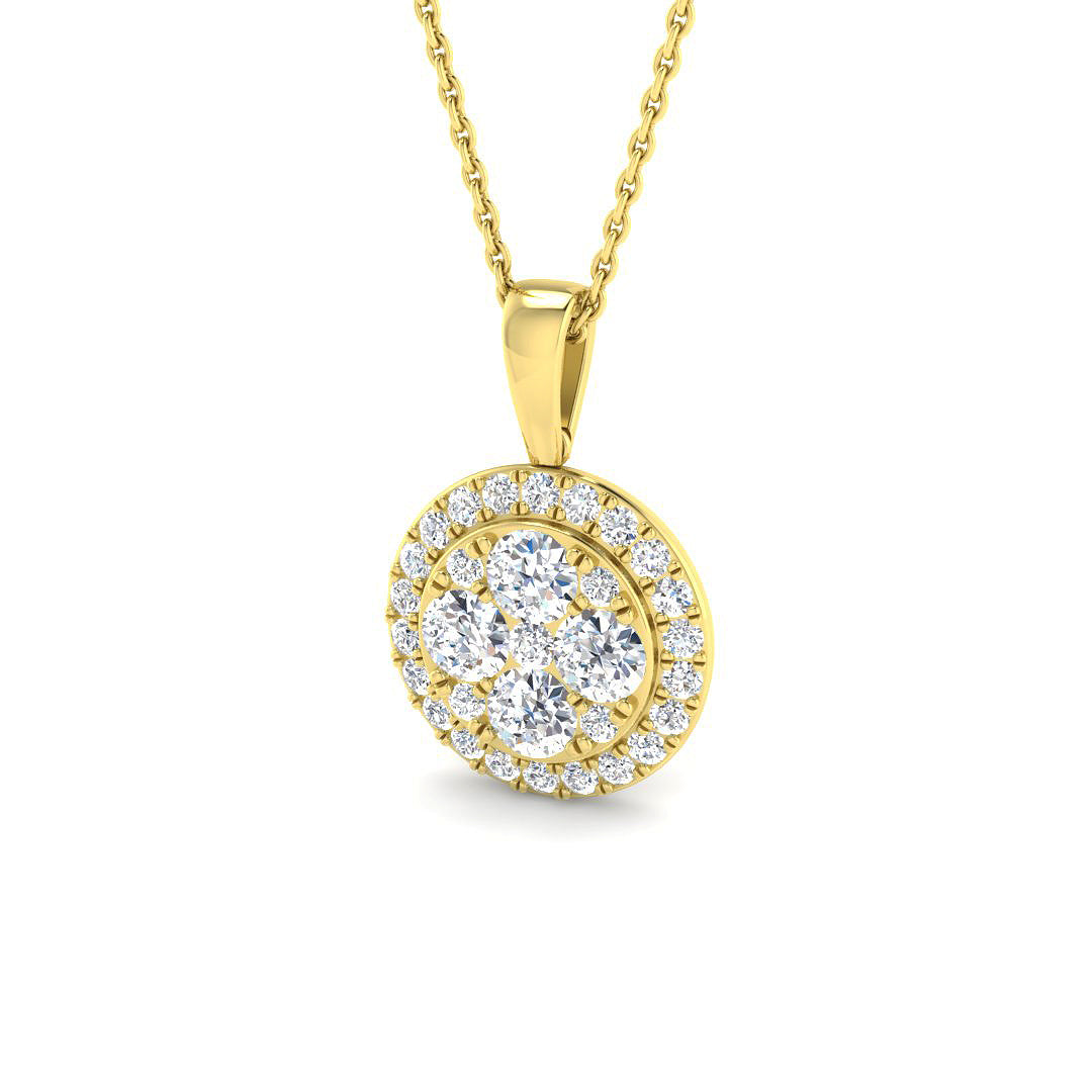 9ct Yellow Gold 1.07ct Laboratory Grown CVD Pendant
