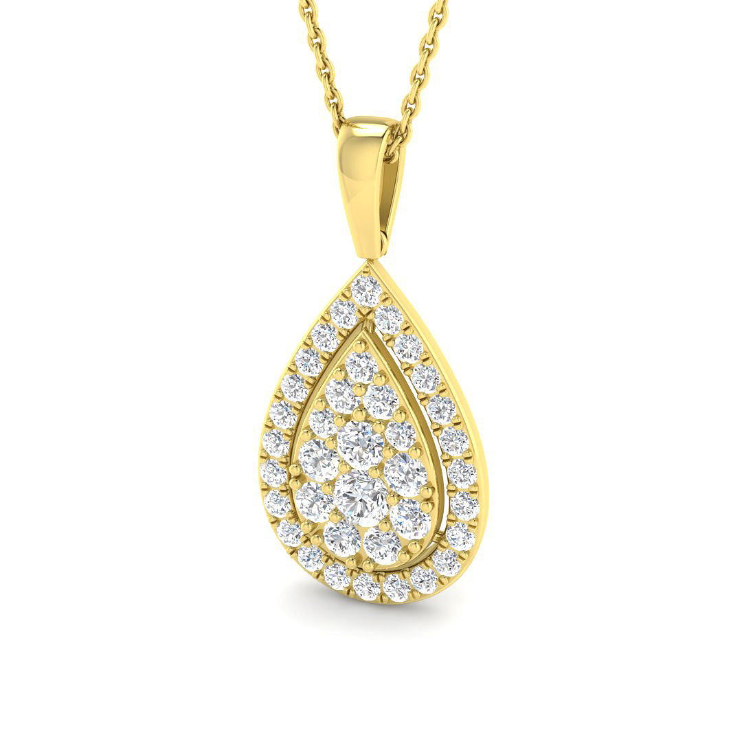 9ct Yellow Gold 1.04ct Laboratory Grown CVD Pendant