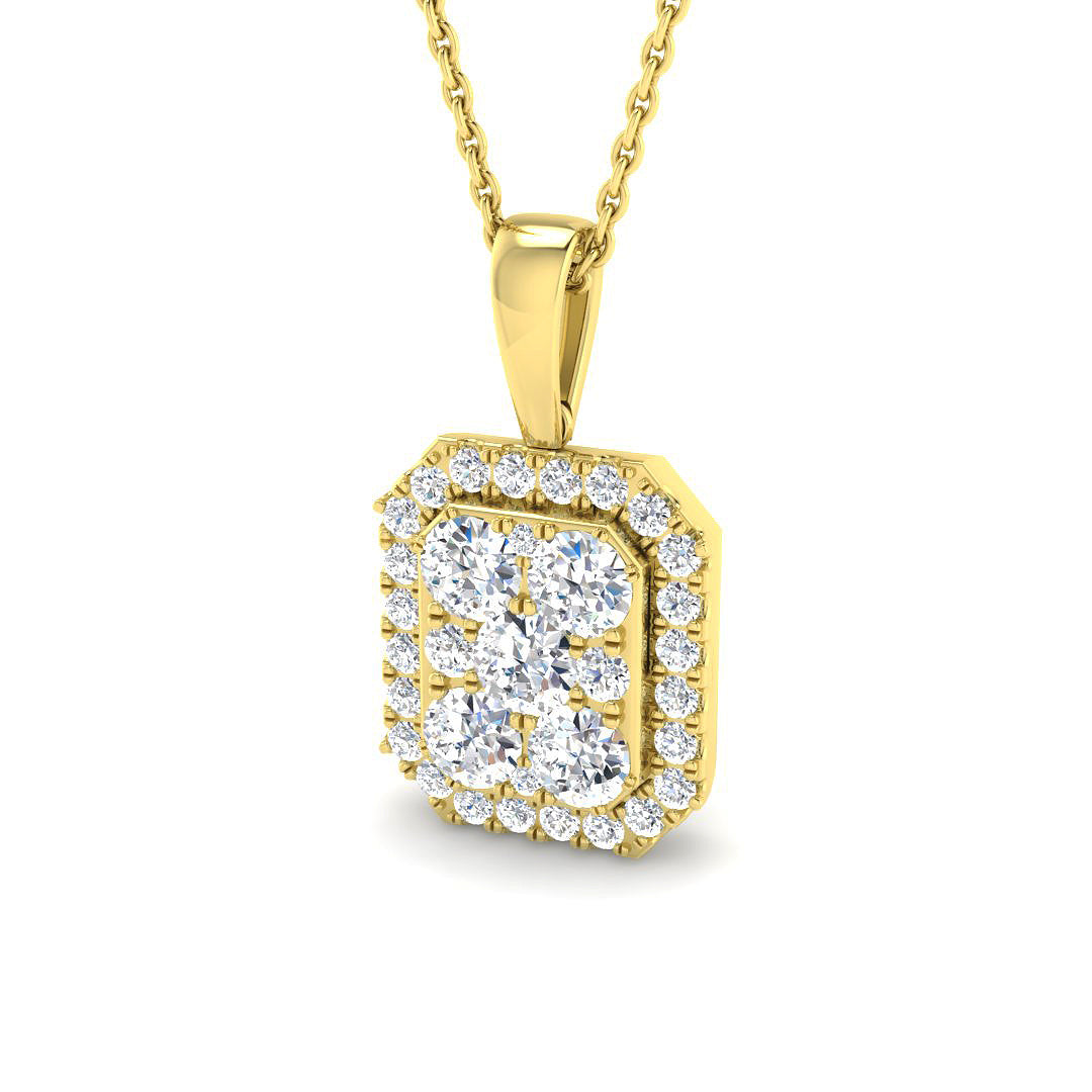 9ct Yellow Gold 1.04ct Laboratory Grown CVD Pendant
