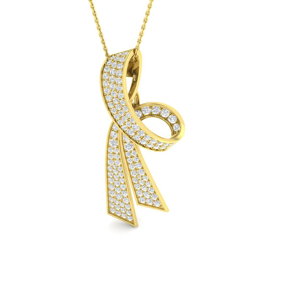 9ct Yellow Gold 1.57ct Laboratory Grown CVD Pendant