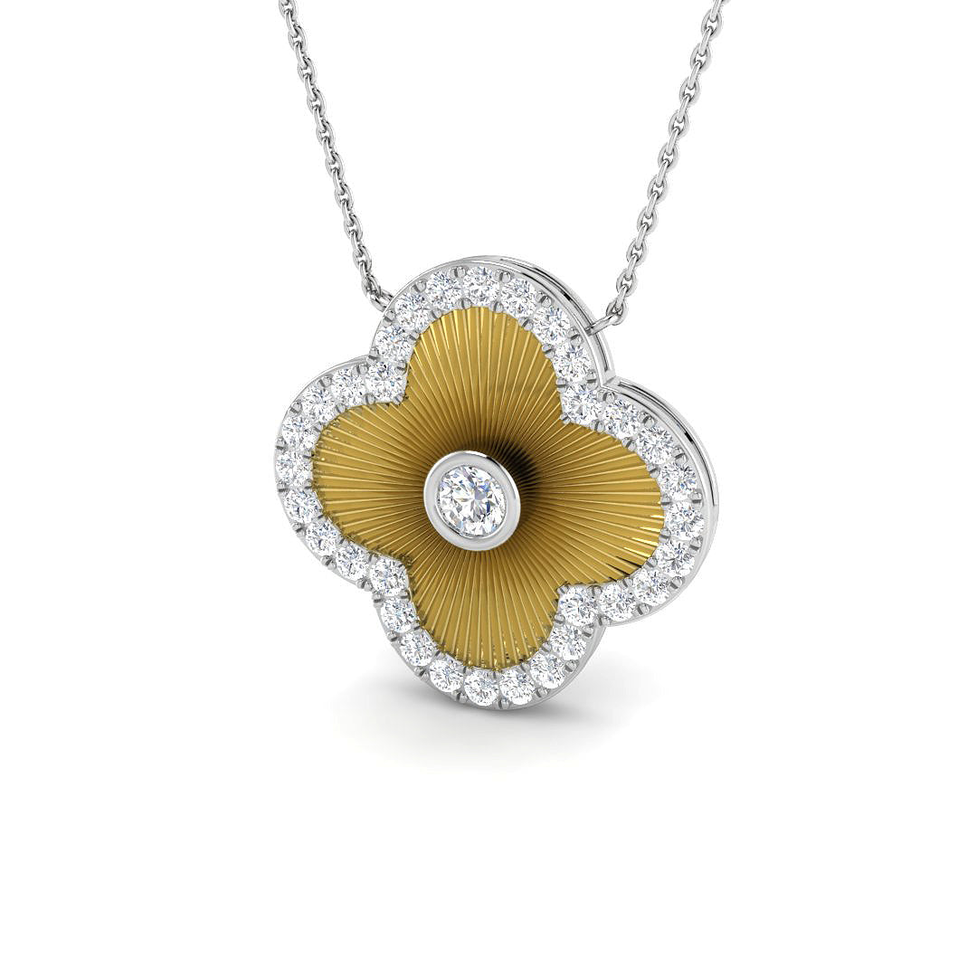 9ct Yellow Gold 0.93ct Laboratory Grown CVD Necklace