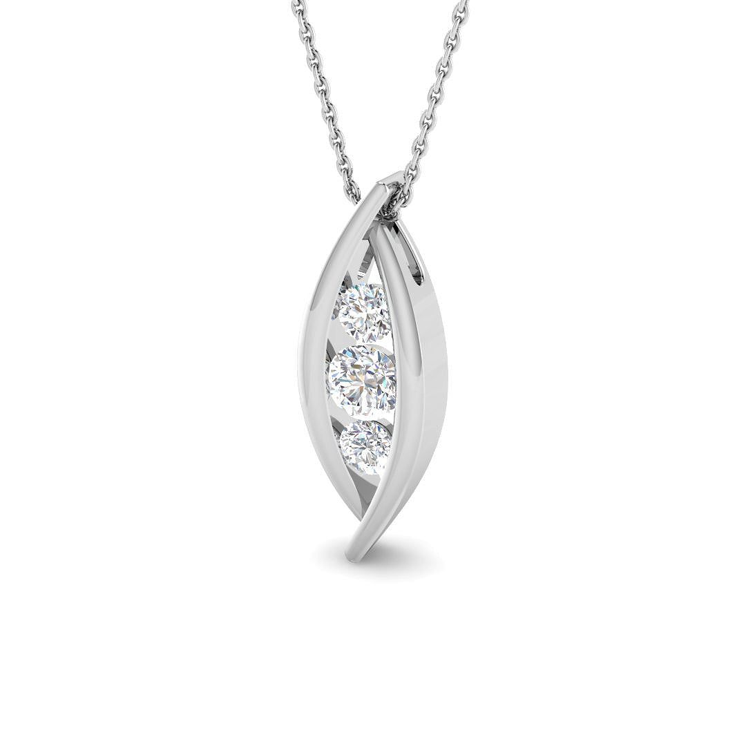 9ct White Gold 0.64ct Laboratory Grown CVD Pendant
