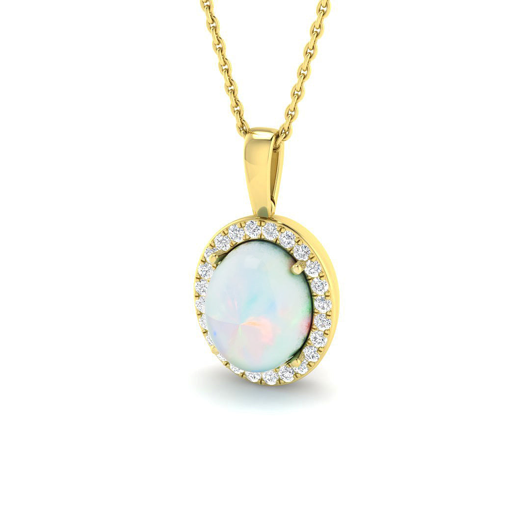 9ct Yellow Gold 1.74ct Opal Pendant