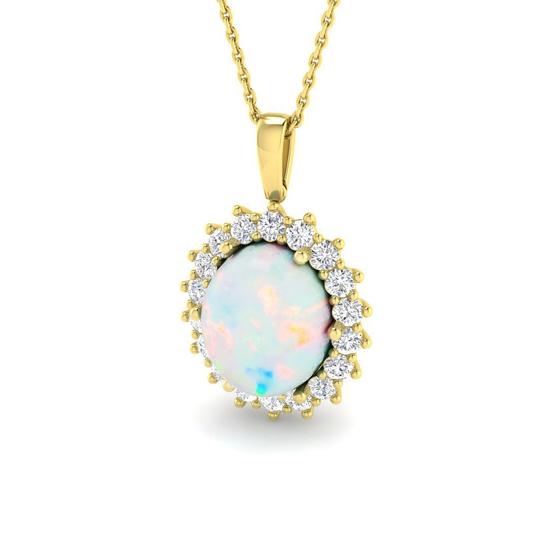 9ct Yellow Gold 3.22ct Opal Pendant