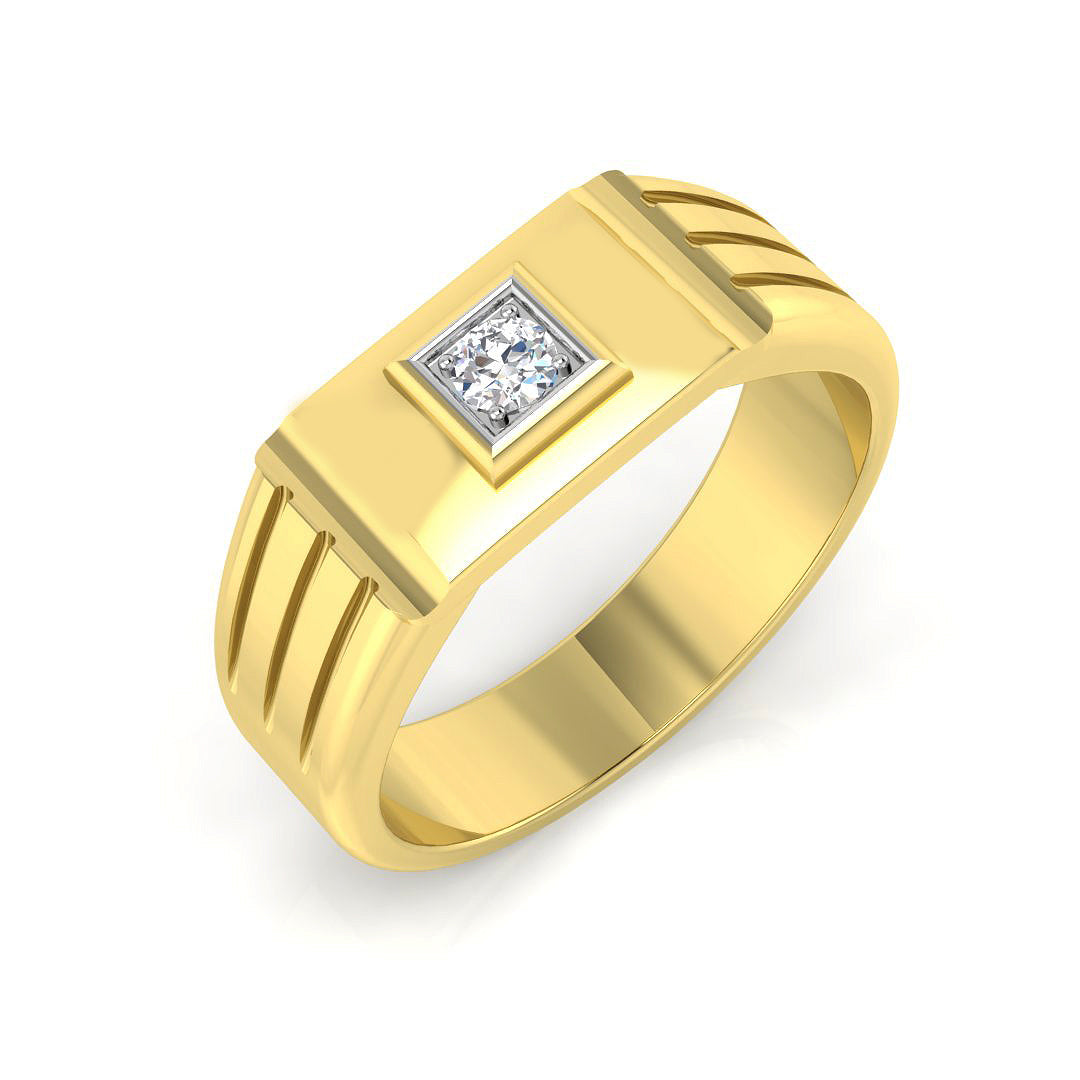 9ct Yellow Gold 0.08ct Laboratory Grown CVD Ring