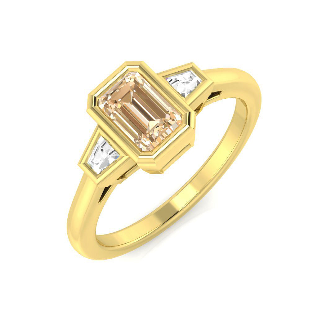 9ct Yellow Gold 0.76ct Morganite Ring