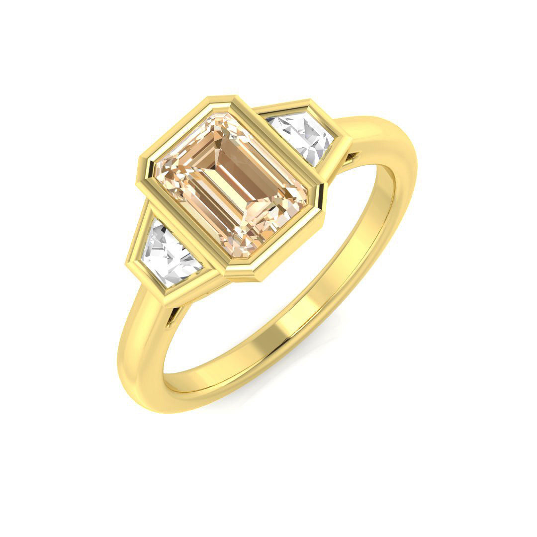 9ct Yellow Gold 0.96ct Morganite Ring