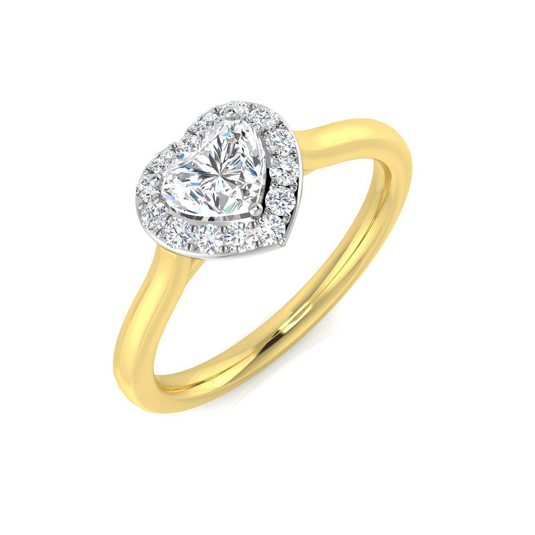 18ct Two-Tone Gold 0.48ct G SI2 Diamond Ring