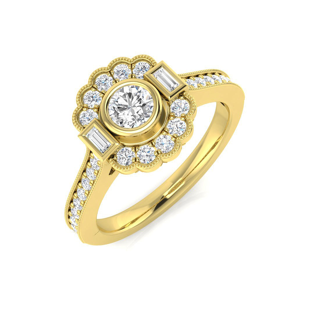 18ct Yellow Gold 0.65ct G SI2 Diamond Ring