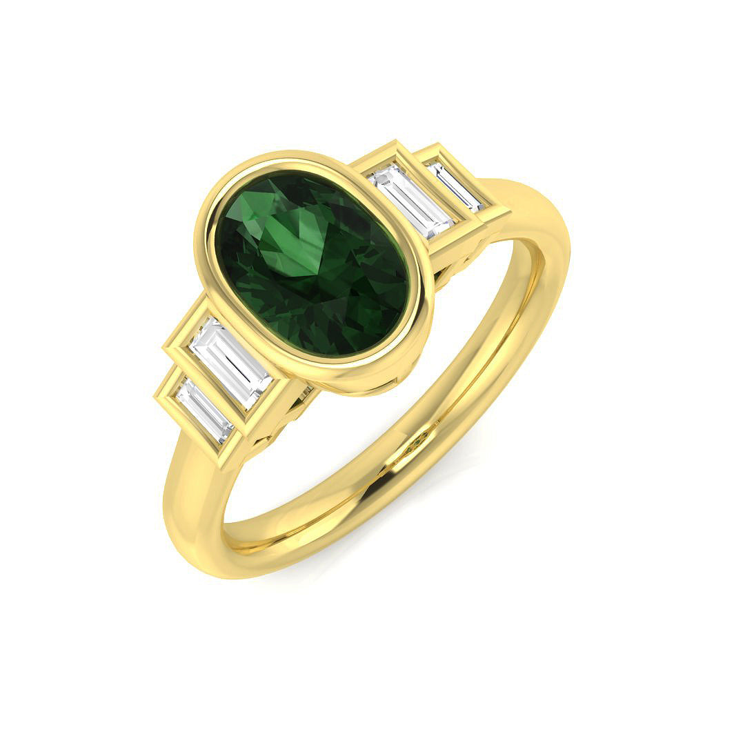 18ct Yellow Gold 1.97ct Multi Sapphire Ring