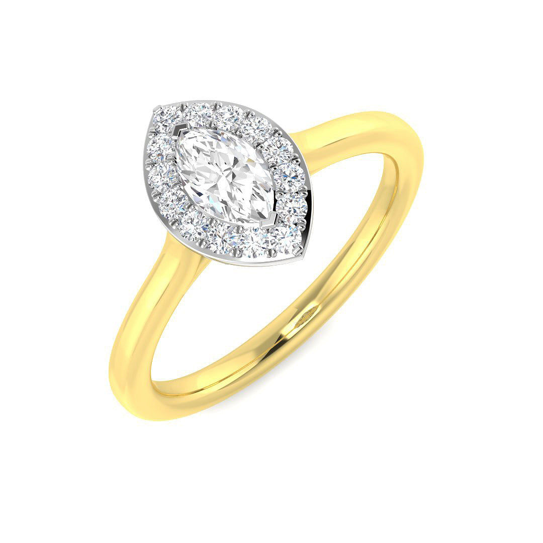 18ct Two-Tone Gold 0.52ct G SI2 Diamond Ring