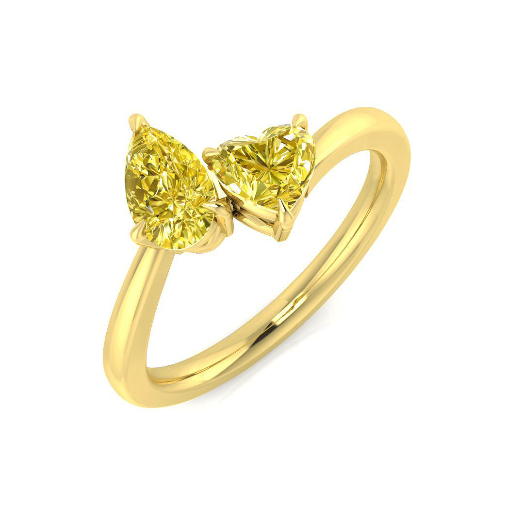18ct Yellow Gold 0.87ct Yellow Diamond Ring