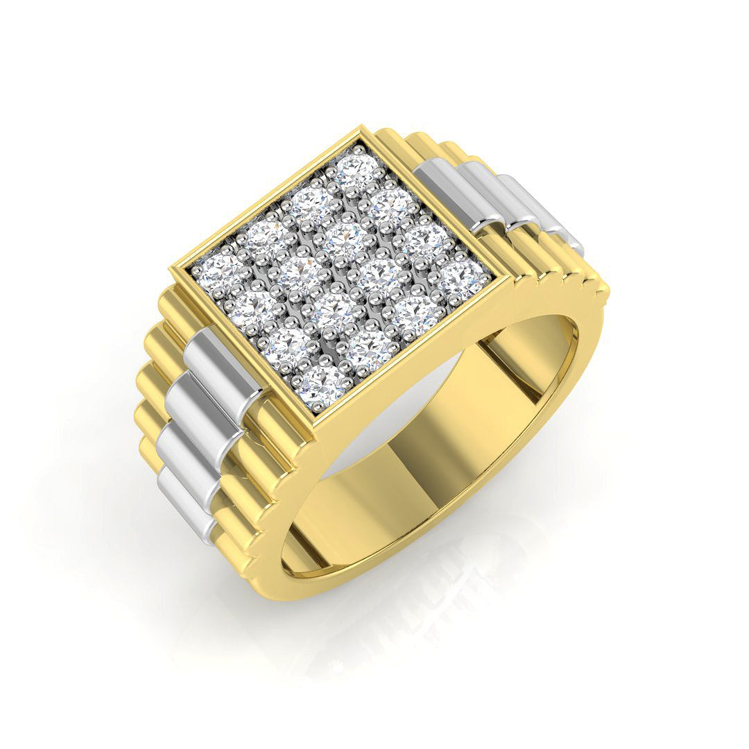 9ct Two-Tone Gold 0.51ct G SI2 Diamond Ring