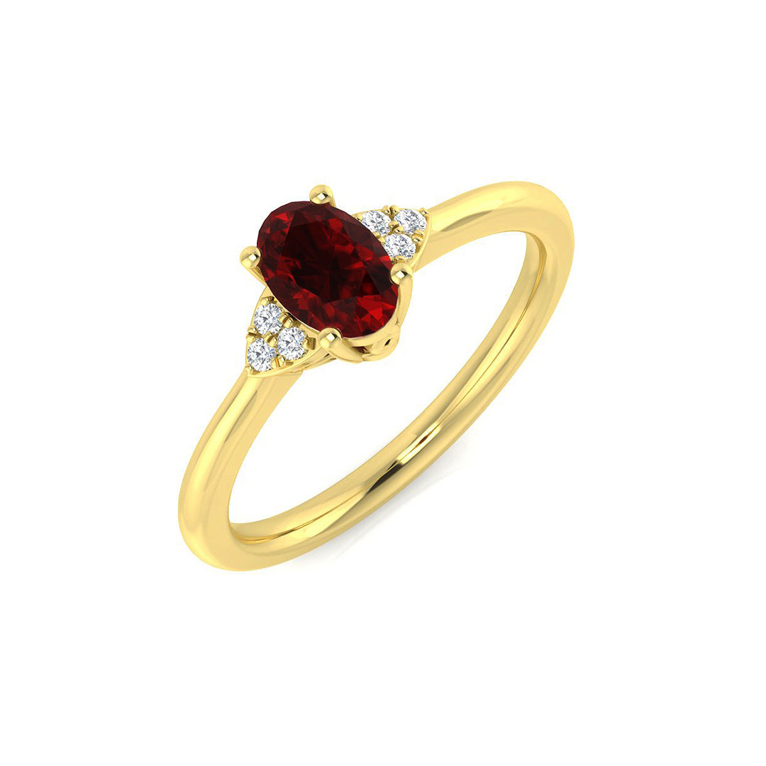 9ct Yellow Gold 0.52ct Ruby Ring