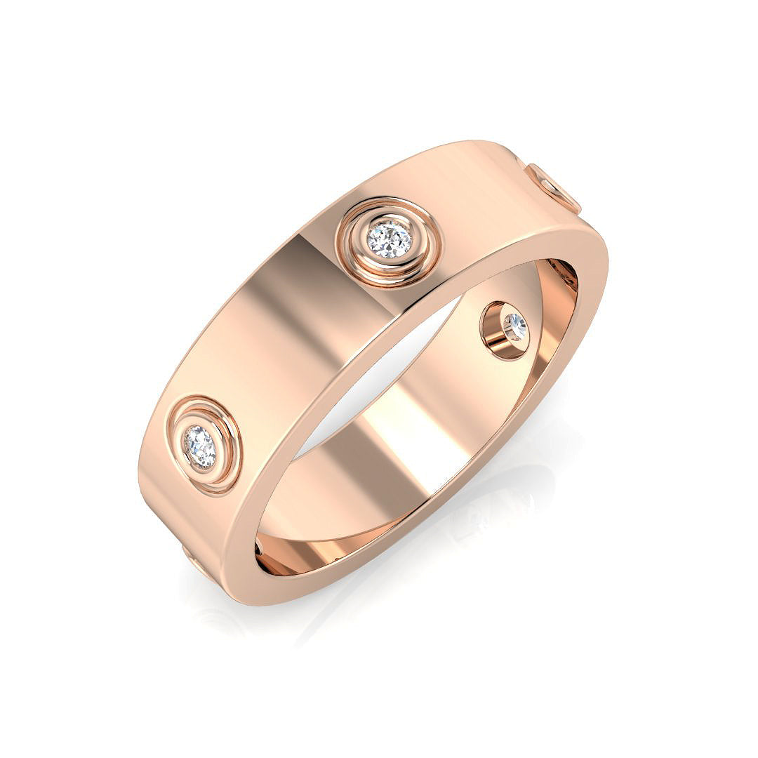 18ct Rose Gold 0.11ct G SI2 Diamond Ring