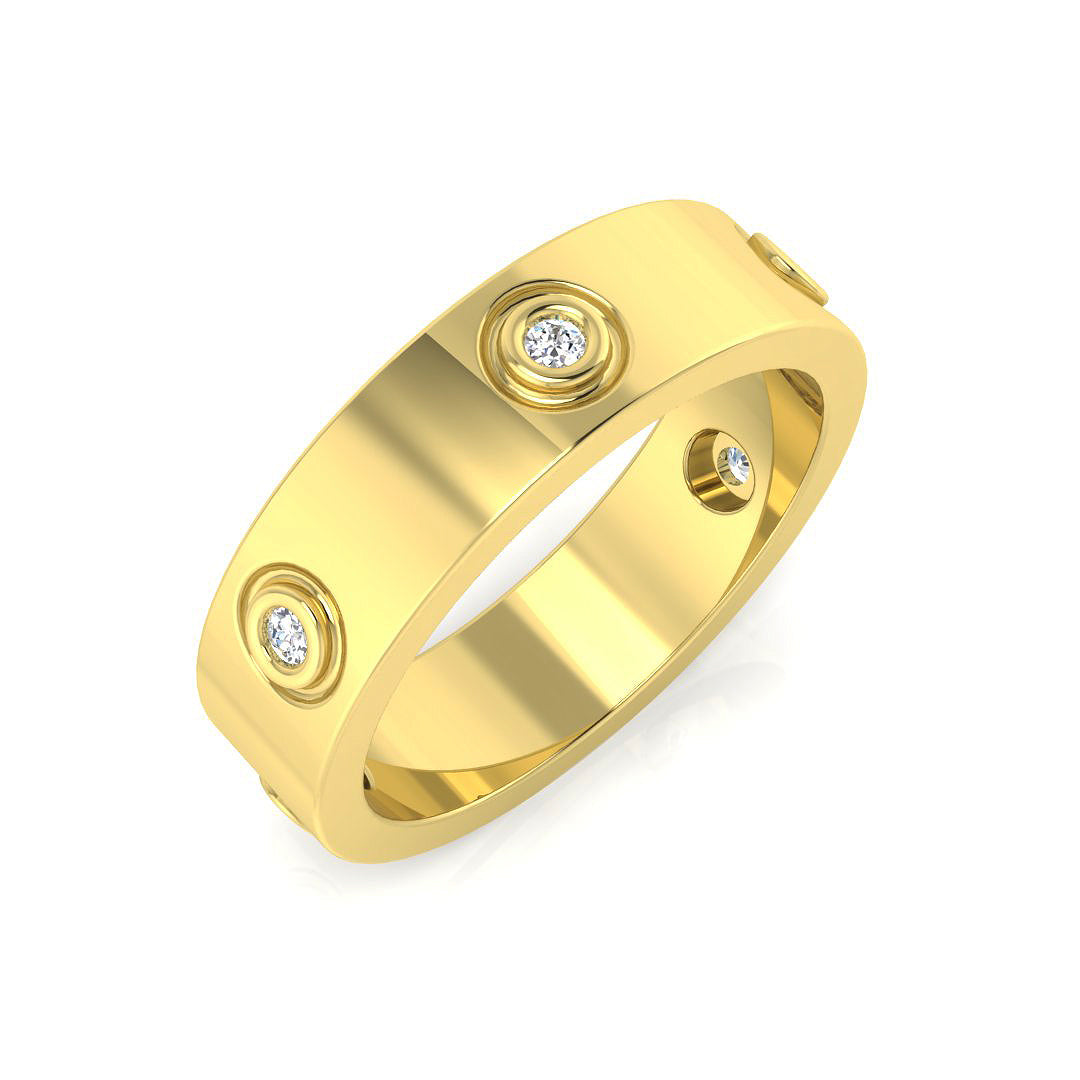 9ct Yellow Gold 0.11ct G SI2 Diamond Ring
