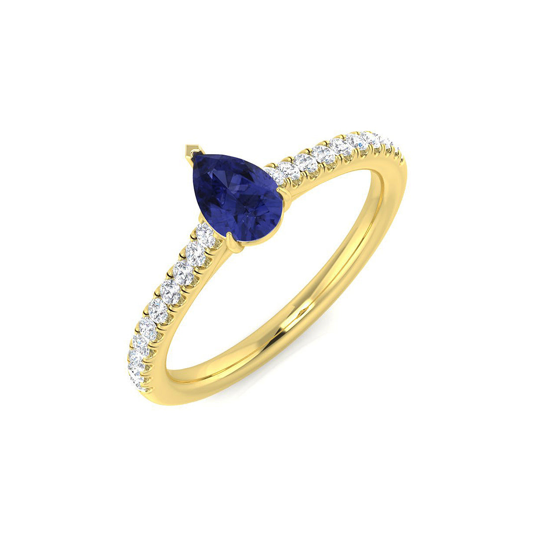 18ct Yellow Gold 0.72ct Multi Sapphire Ring