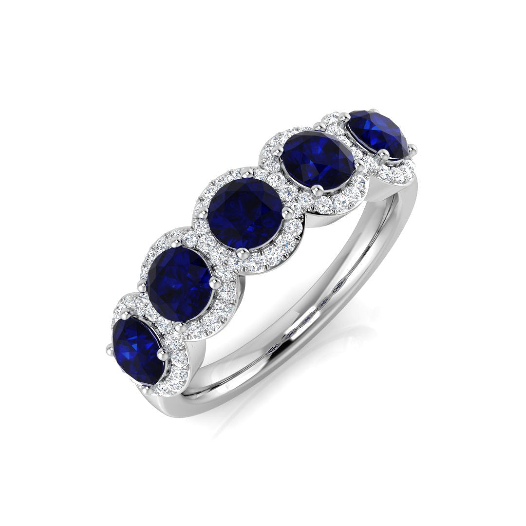 Platinum 1.48ct Blue Sapphire Ring