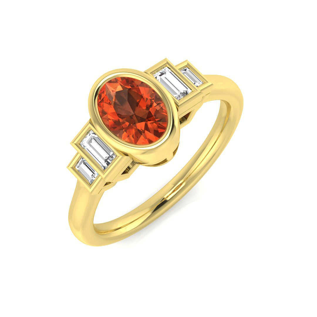 18ct Yellow Gold 1.07ct Multi Sapphire Ring