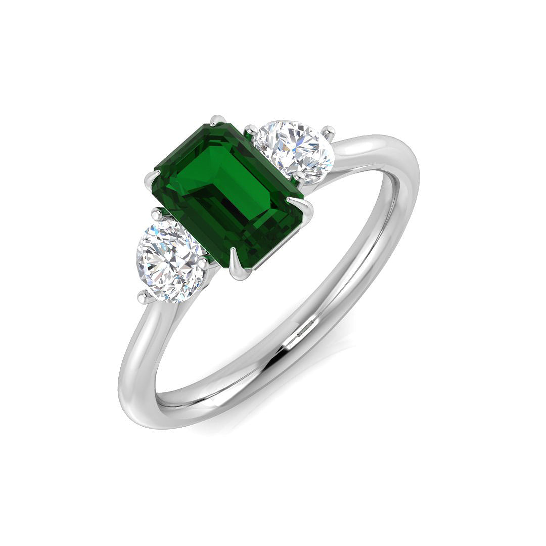 Platinum 1.45ct Emerald Ring