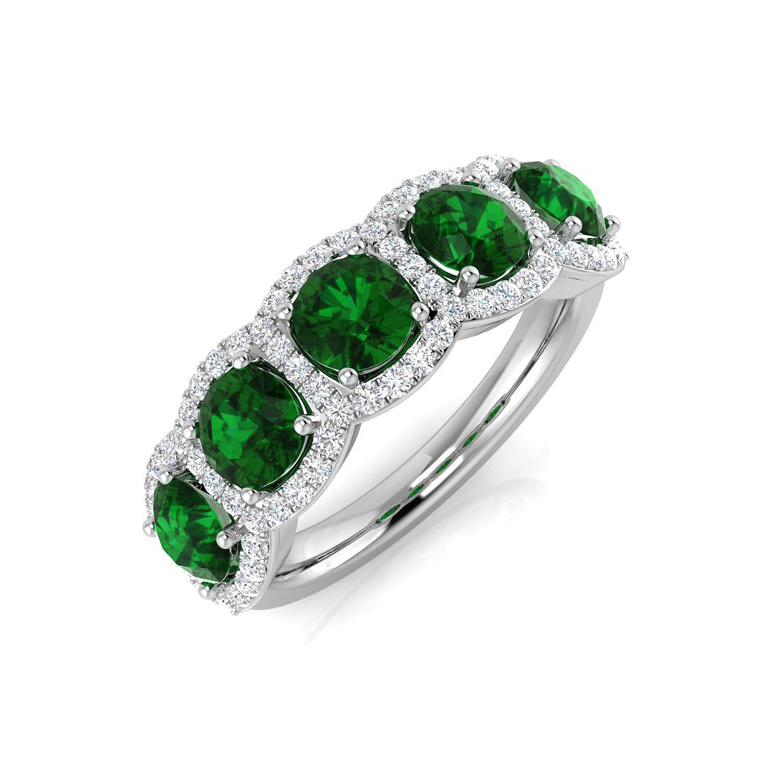 Platinum 2.15ct Emerald Ring