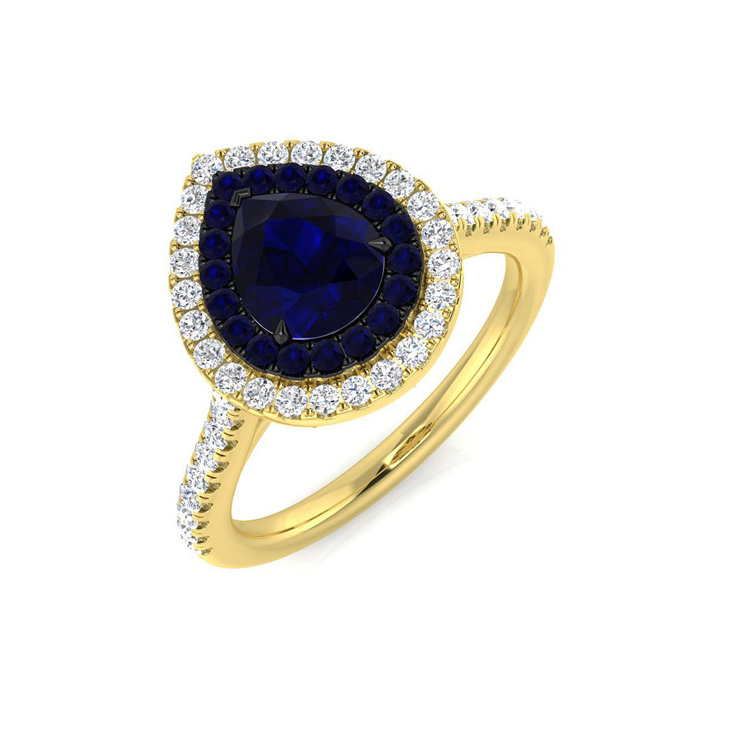18ct Yellow Gold 1.27ct Blue Sapphire Ring