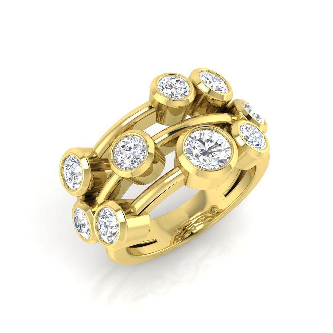 9ct Yellow Gold 2.26ct Laboratory Grown CVD Ring