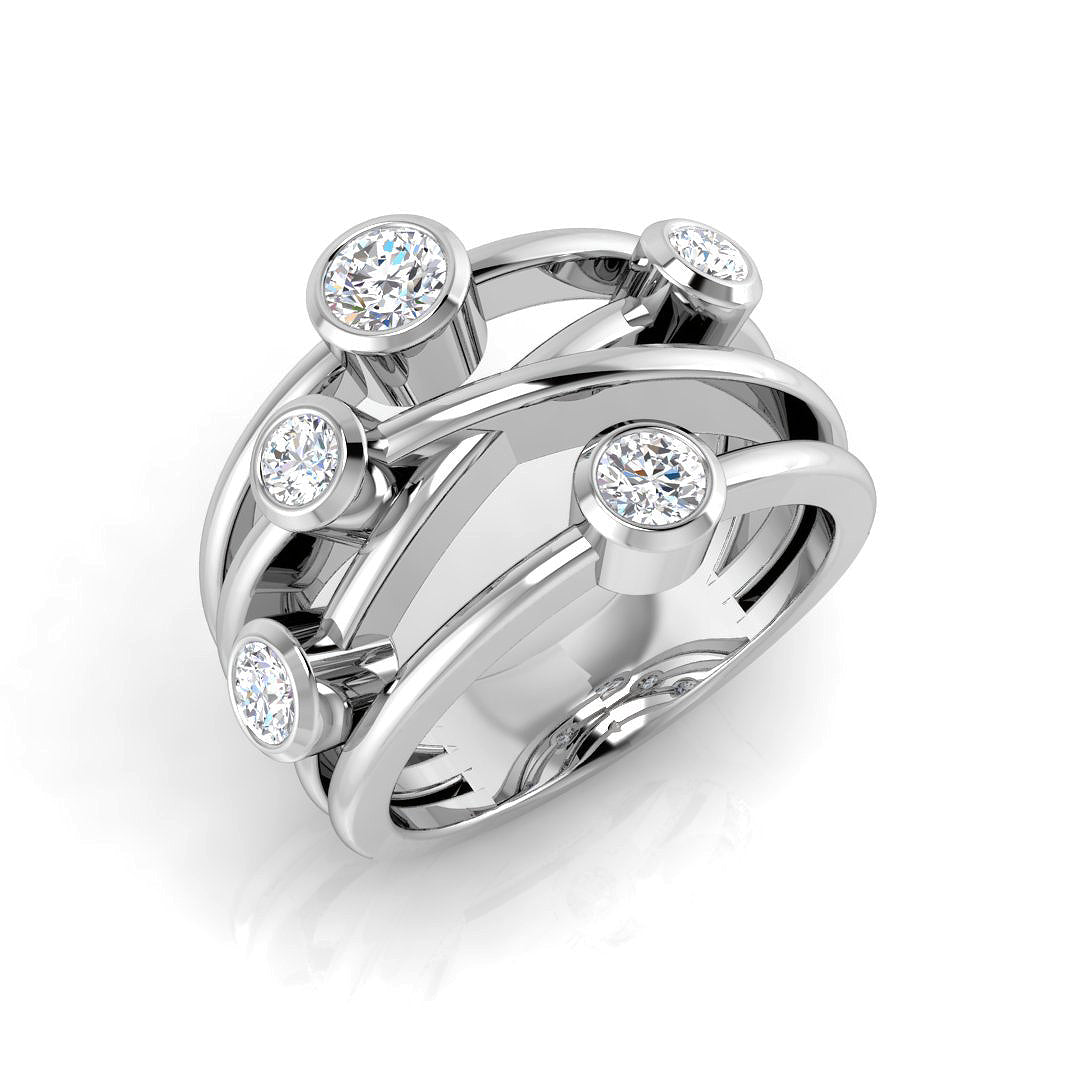 Platinum 0.70ct G SI2 Diamond Ring