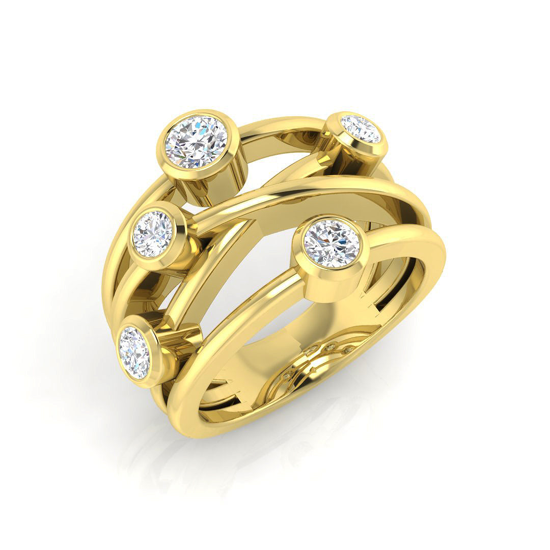 9ct Yellow Gold 0.70ct Laboratory Grown CVD Ring