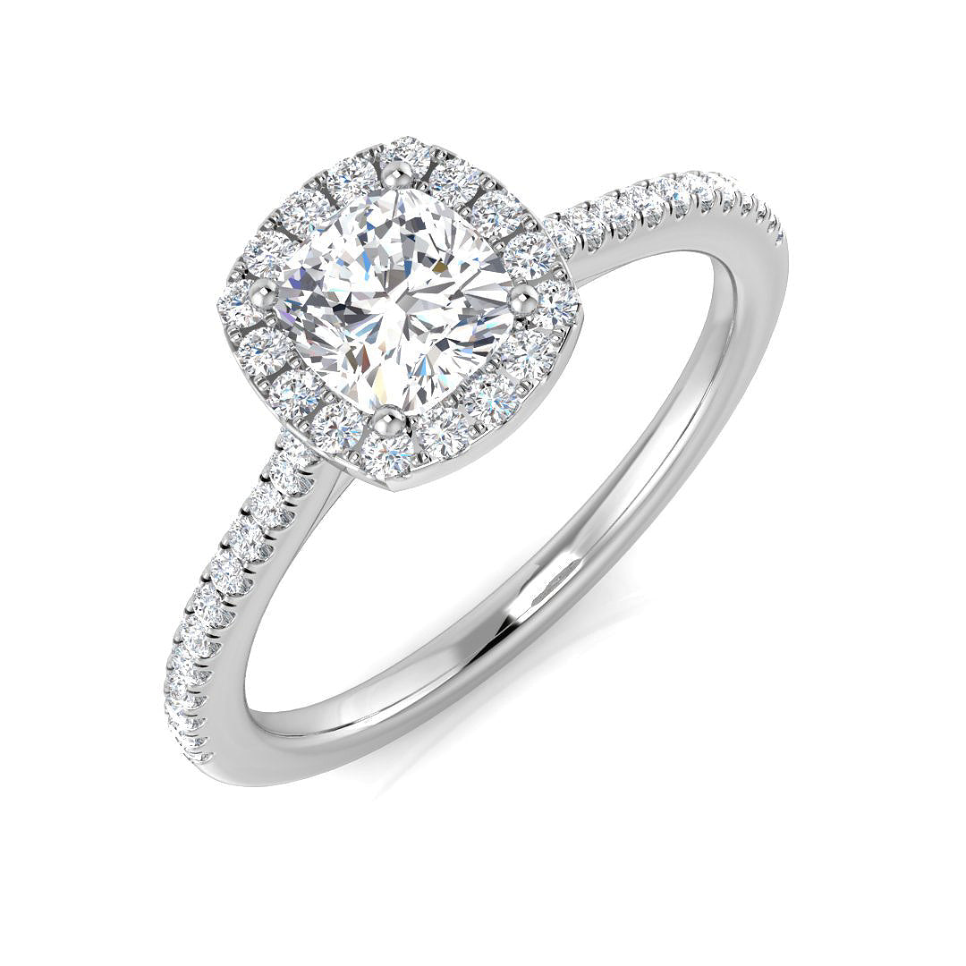 Platinum 0.67ct I SI2 Diamond Ring