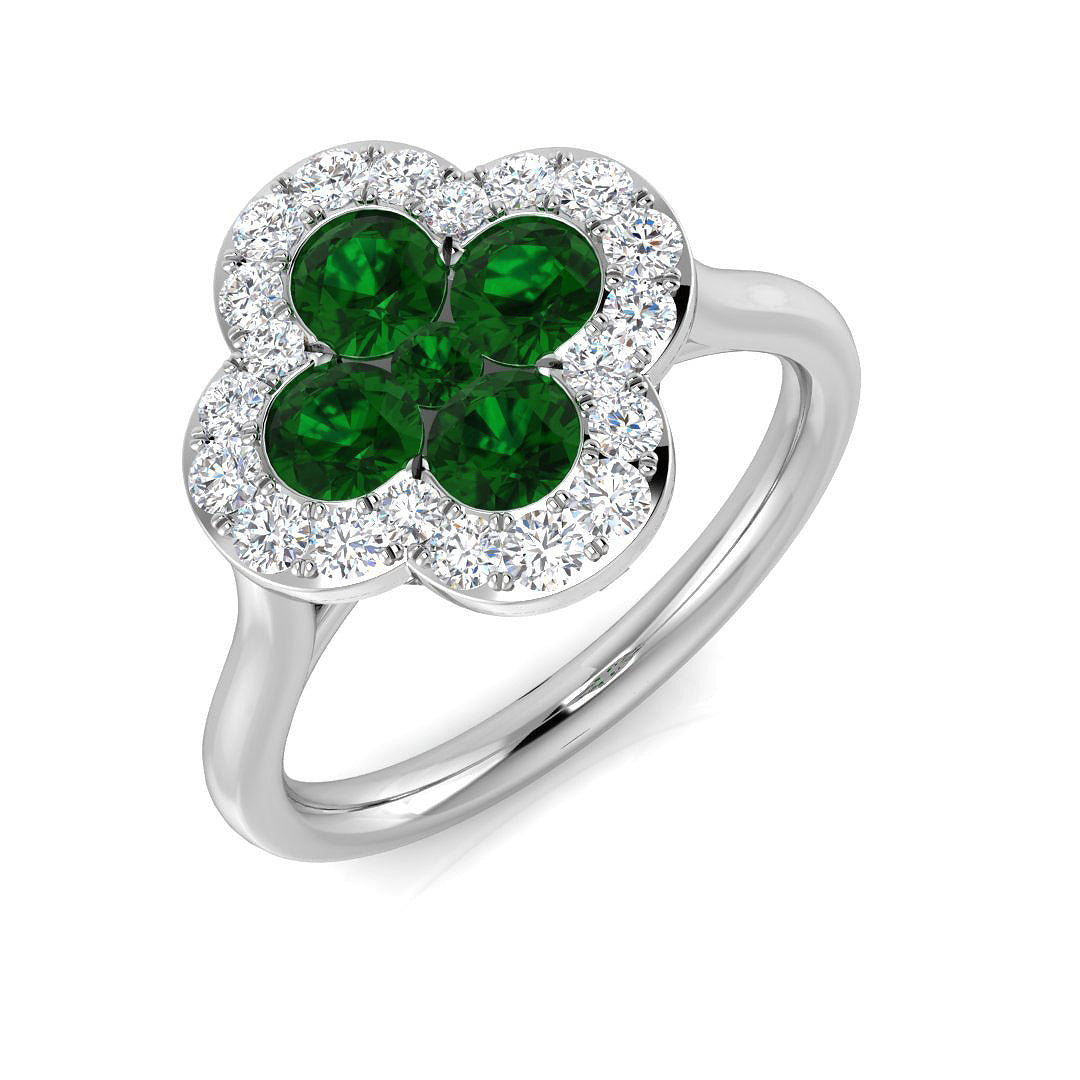 Platinum 1.15ct Emerald Ring