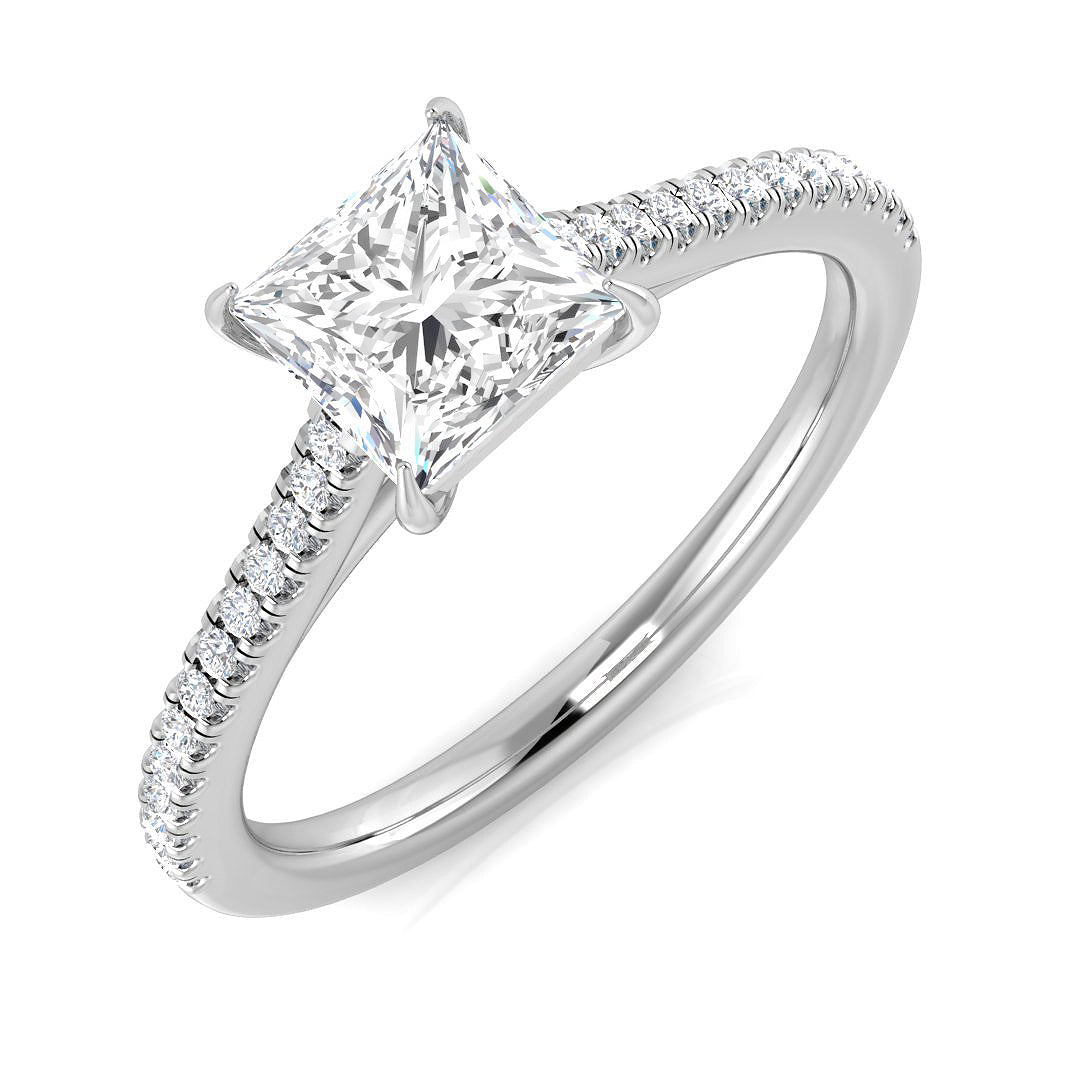 Platinum 1.05ct H SI2 Diamond Ring