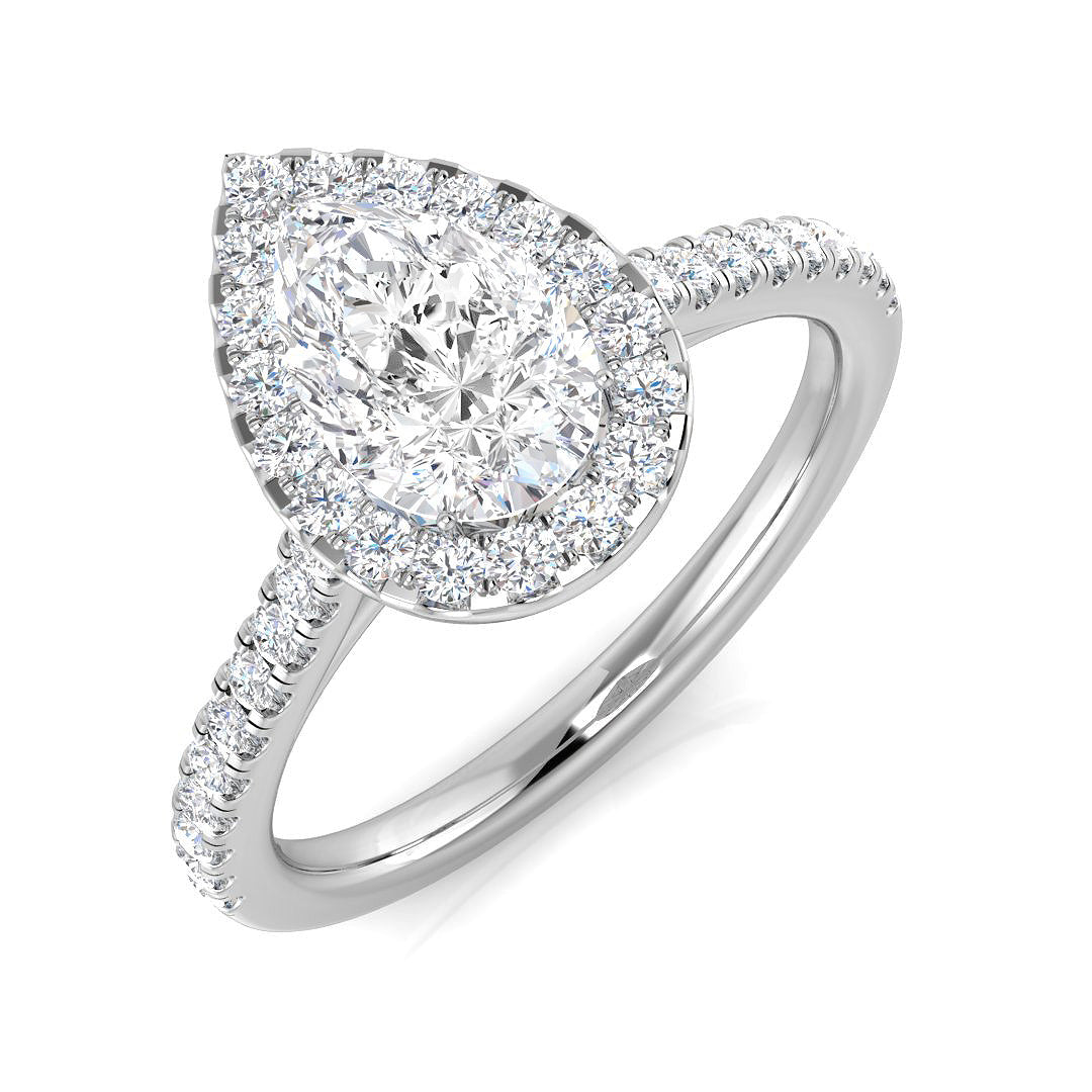 Platinum 1.21ct D SI2 Diamond Ring