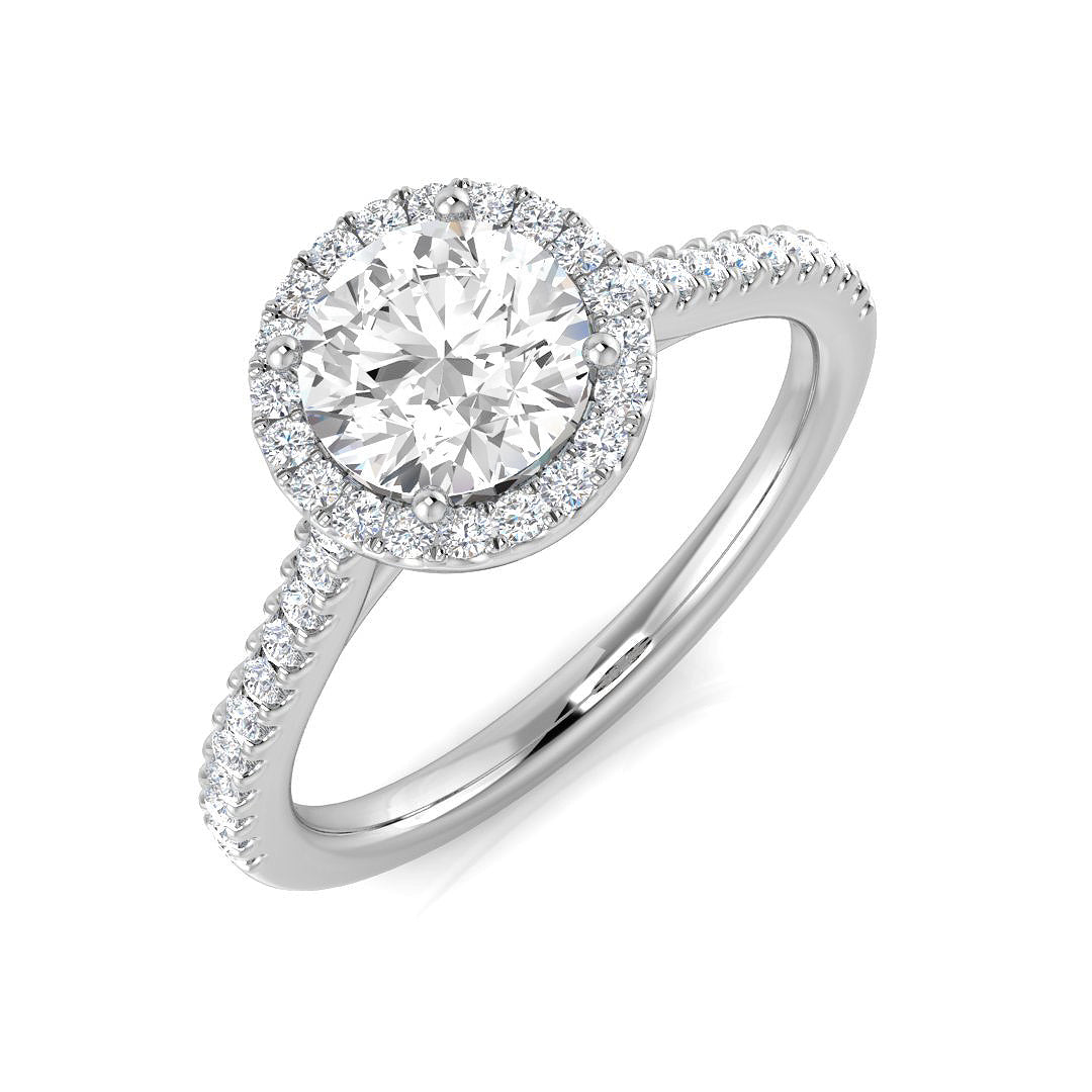 Platinum 0.97ct G SI2 Diamond Ring