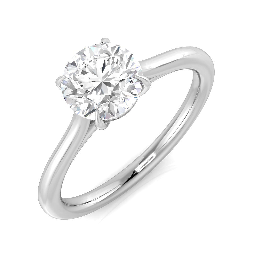 Platinum 1.00ct F SI1 Diamond Ring