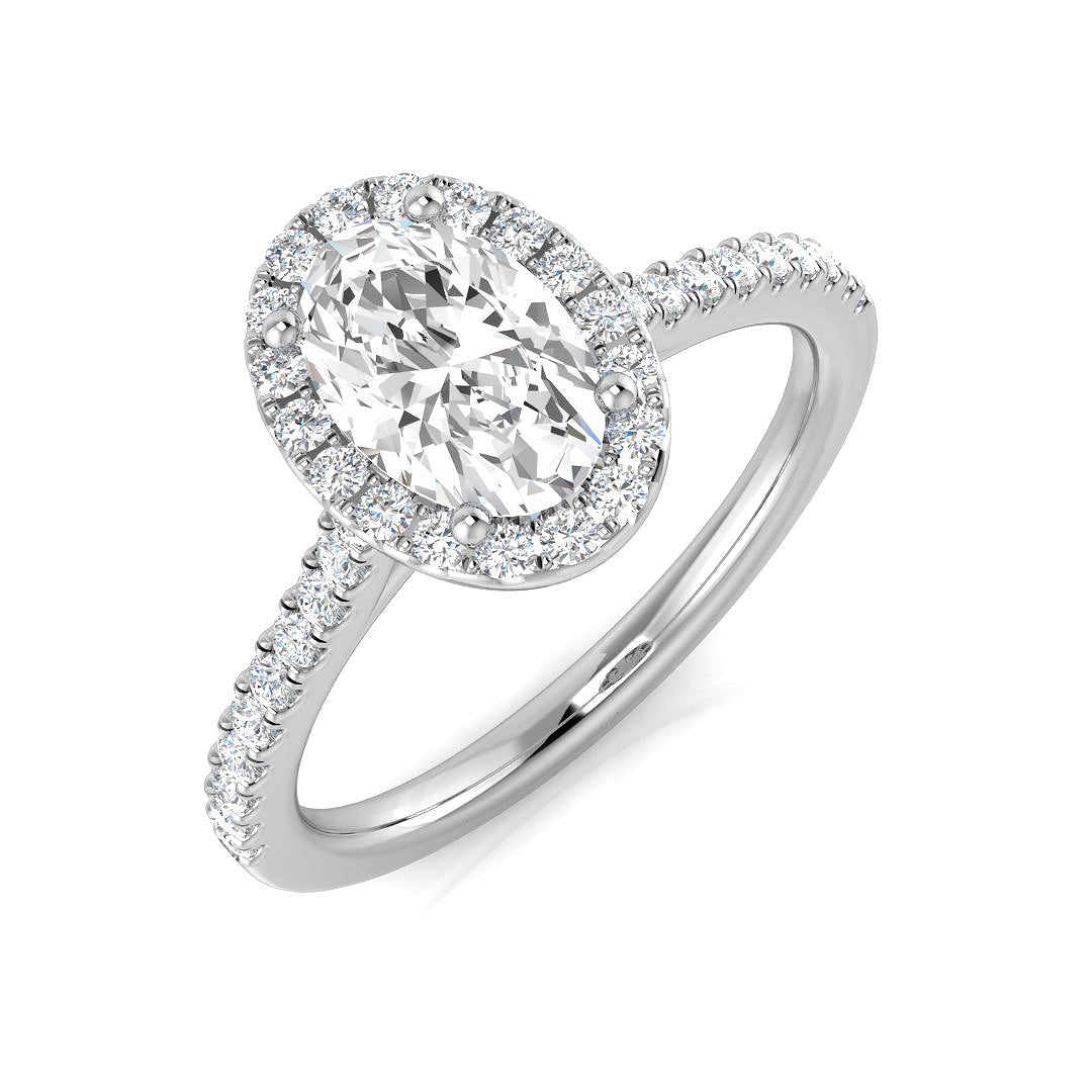 Platinum 0.96ct E SI2 Diamond Ring
