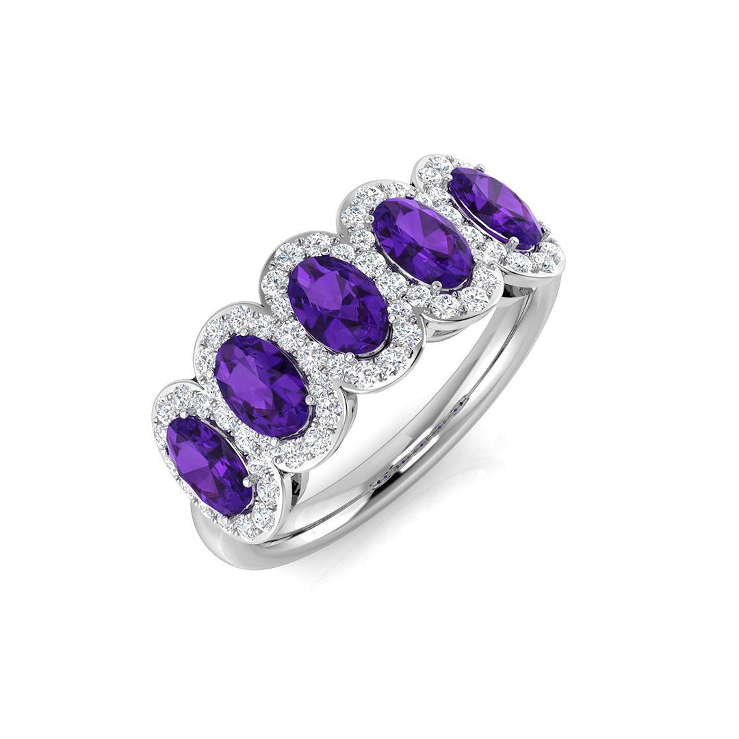 9ct White Gold 1.51ct Amethyst Ring